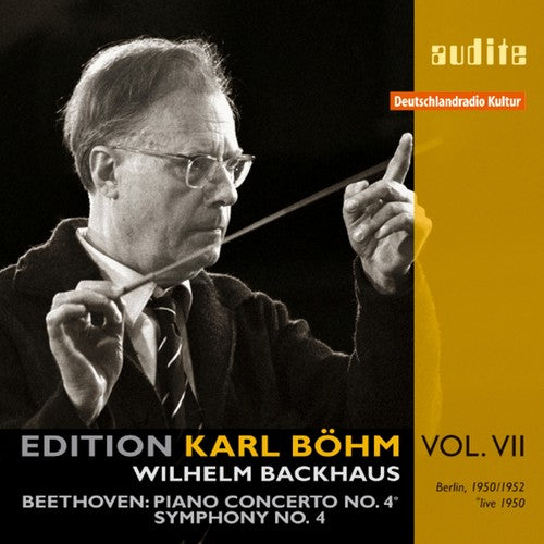 the album cover for L.V. Beethoven - Piano Concerto 4 & Symphony 4