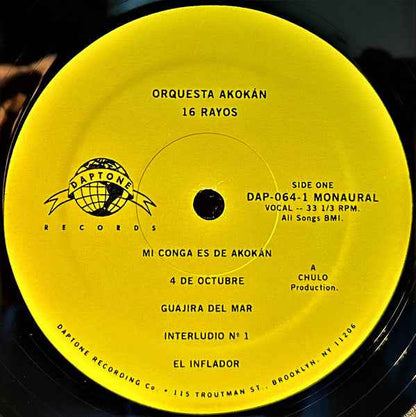 Orquesta Akokán - 16 Rayos Vinyl Record