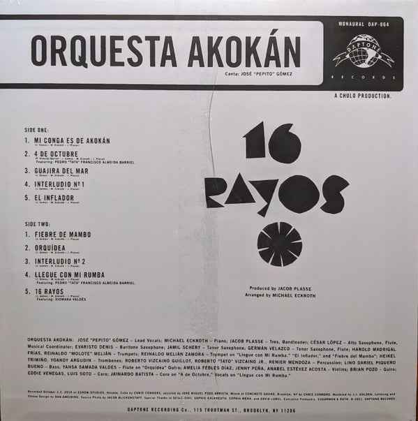 Orquesta Akokán - 16 Rayos Vinyl Record