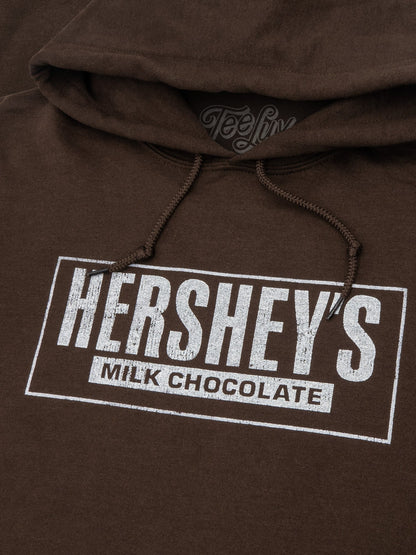 Hershey's Milk Chocolate Pullover Hooded Sweatshirt Hoodie Officially Licensed - Brown