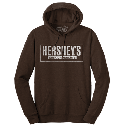 Hershey's Milk Chocolate Pullover Hooded Sweatshirt Hoodie Officially Licensed - Brown