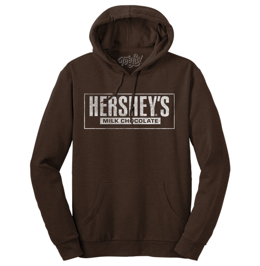 Hershey's Milk Chocolate Pullover Hooded Sweatshirt Hoodie Officially Licensed - Brown