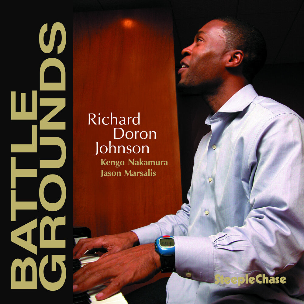 the album cover for Richard Johnson Doron - Battle Grounds