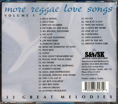Hortense Ellis, Marie Brown, KC White - More Reggae Love Songs Volume 1: 33 Great Melodies (33 tracks) Music CD