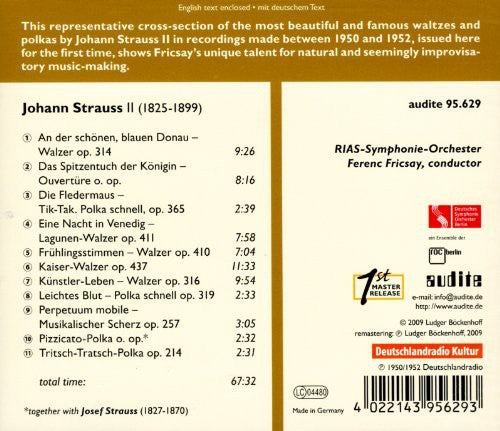 the album cover for J. STRAUSS - Edition Ferenc Fricsay 12