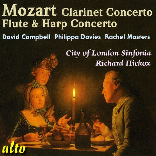 the album cover for David Campbell - Concertos for Clarinet & Flute & Harp