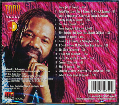 Tony Rebel - Collector's Series Volume 1 Music CD