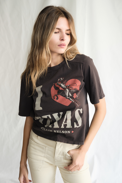 Willie Nelson I LOVE TEXAS Top Womens Shirt