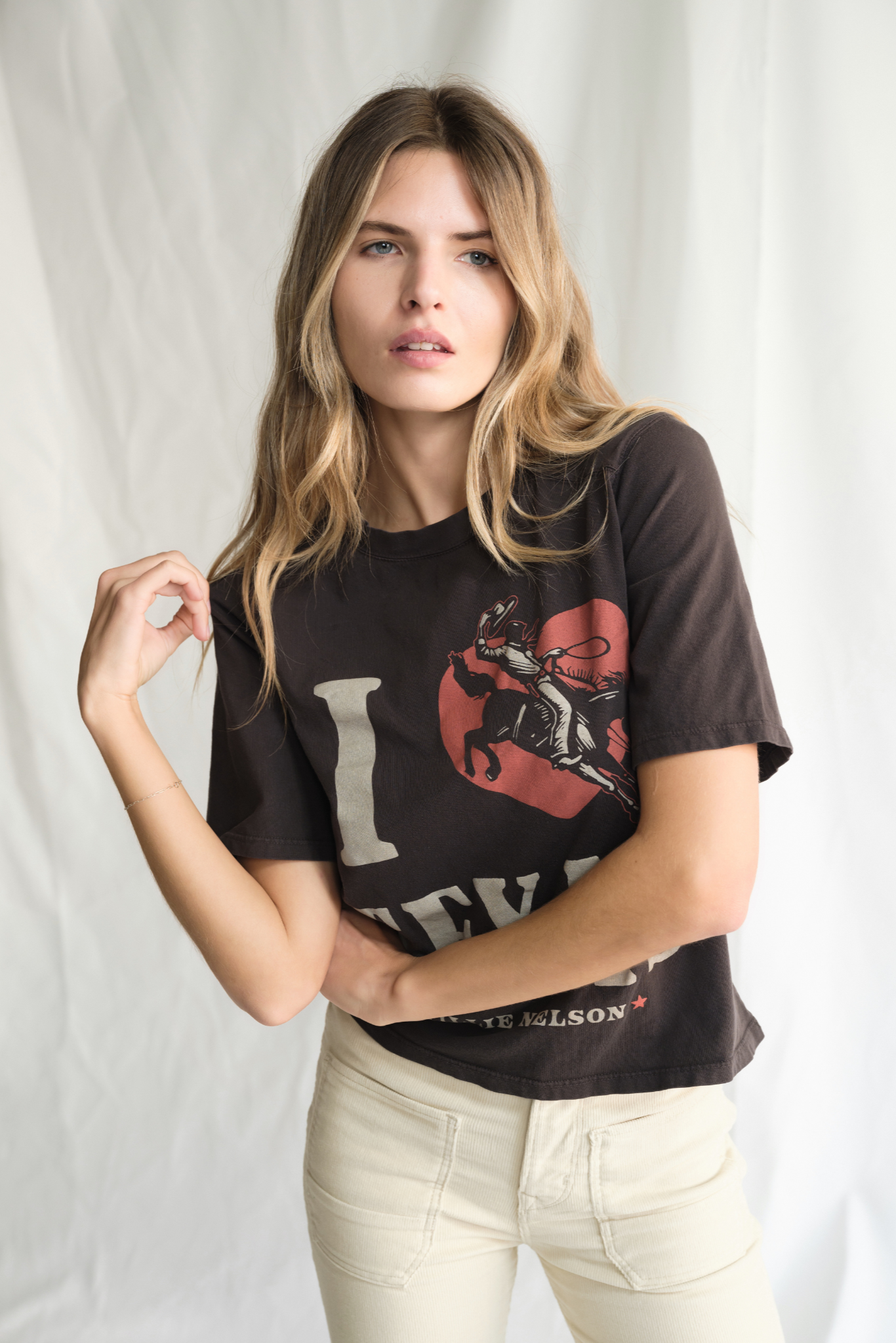 Willie Nelson I LOVE TEXAS Top Womens Shirt