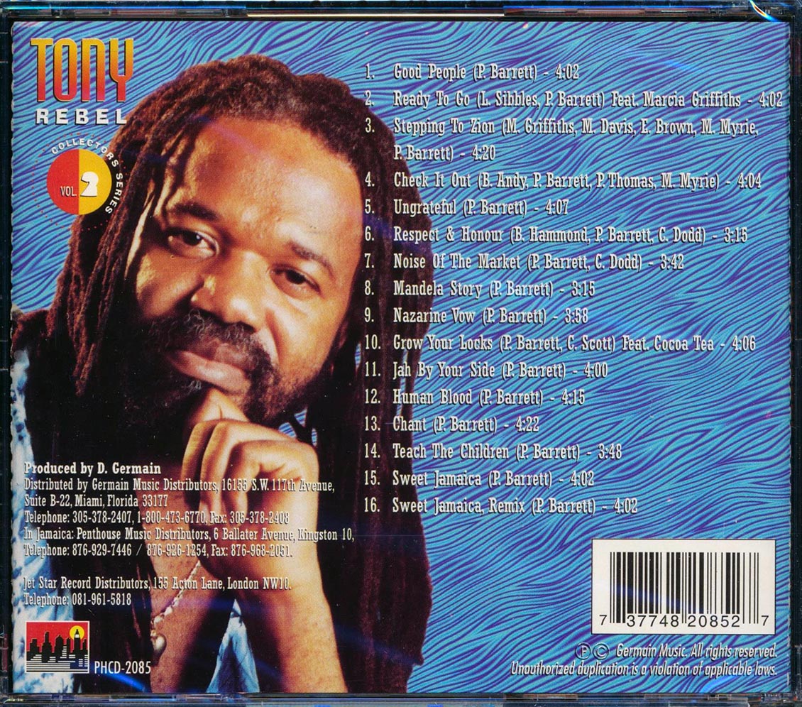 Tony Rebel - Collector's Series Volume 2 Music CD