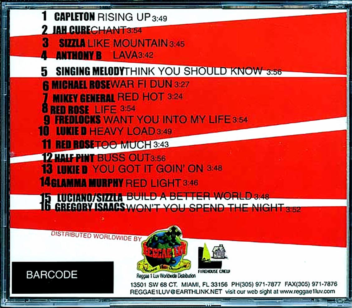Jah Cure, Capleton, Michael Rose, Etc. - Firehouse Crew Platinum Series Volume 1 Music CD