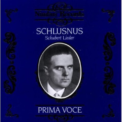 Schlusnus / Rupp / Peschko - Sings Schubert Lieder - Music CD