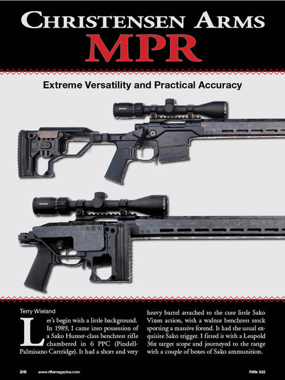 Rifle January 2024 - The Sporting Firearms Journal: Best Of West Altopo 6.5 PRC, Long Guns, Sharps Conversions, Notes On Scope Attachment, Christensen Arms MPR, POF Tombstone & Modern Levergun!