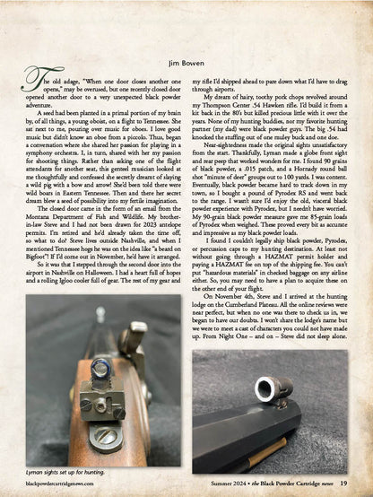Black Powder Cartridge News - Summer 2024: PopeBallard Schuetzen Rifle Barrel No.236, Dr. Edward Maynard, Captain Jack, Smoke Of A .45, Rifle Clubs & More!