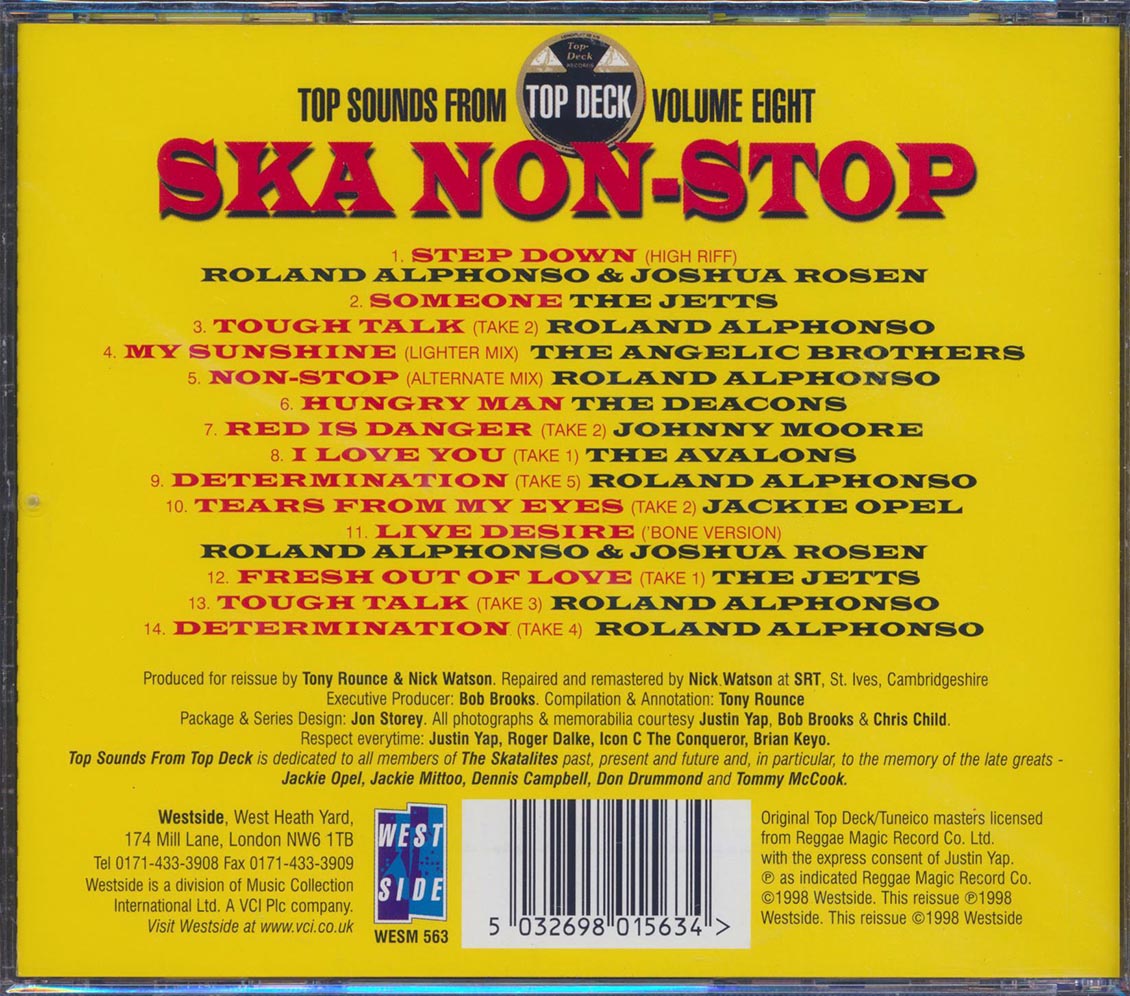 Various Ska Non Stop Top Sounds From Top Deck #8 Music CD