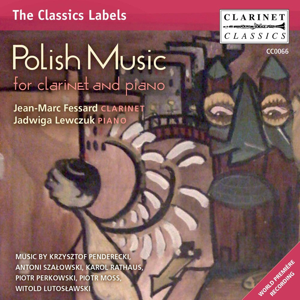 the album cover for Jean-Marc Fessard - Polish Music For Clarinet & Piano (Jewl)