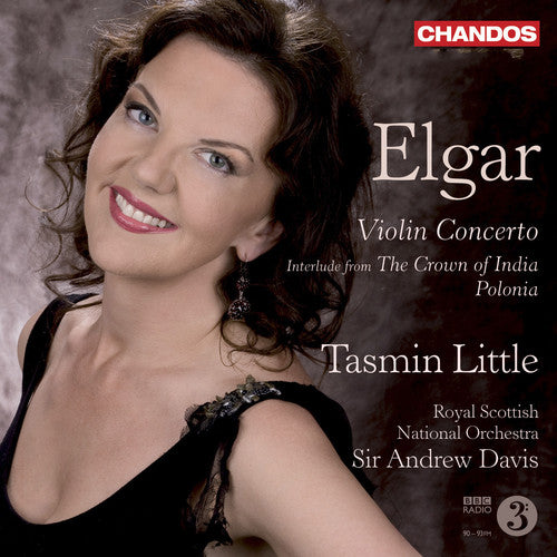 the album cover for TASMIN LITTLE - Plays Works By Elgar: Violin Cto / Polonia