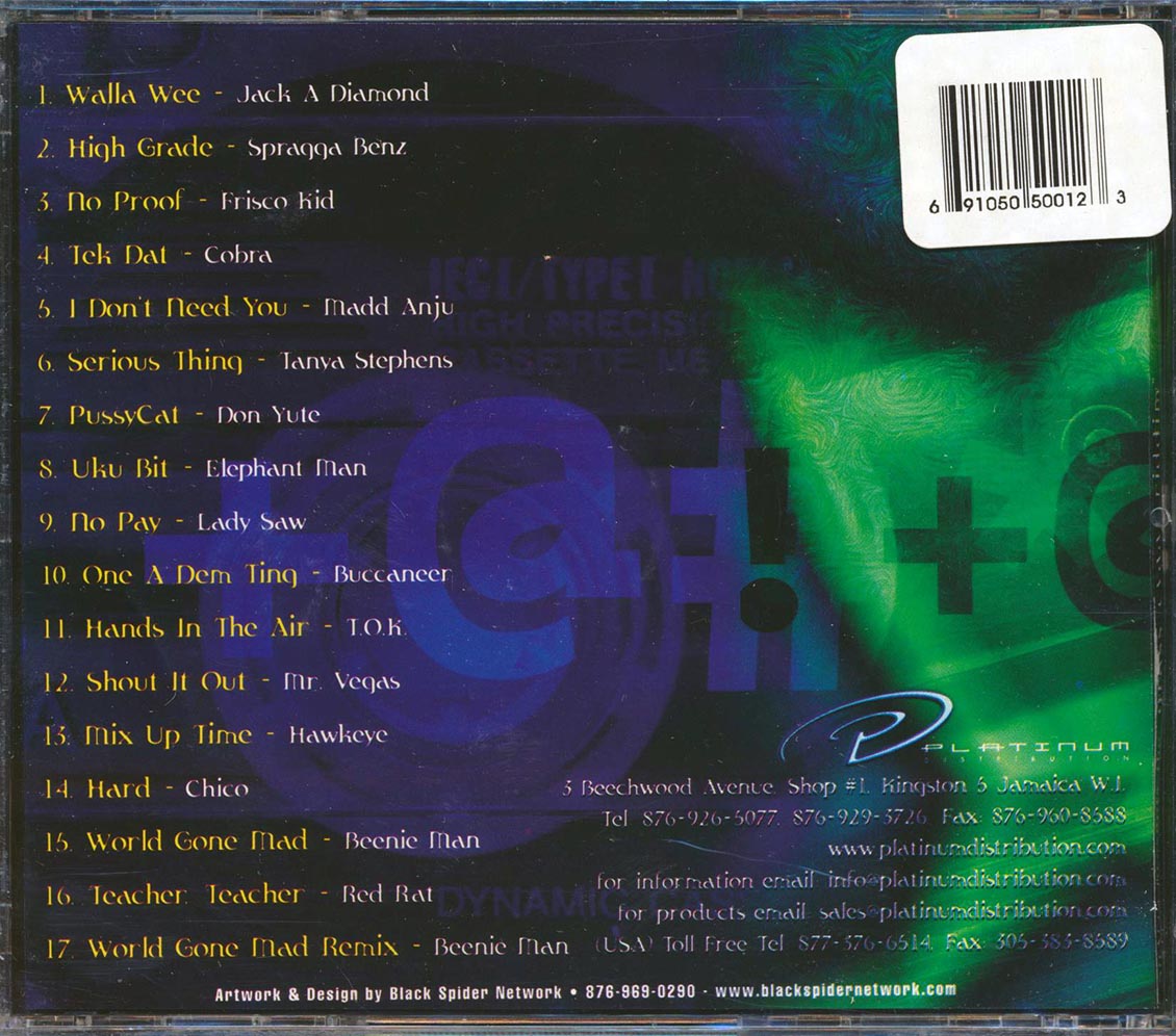 Beenie Man, Tanya Stephens, Lady Saw, Mr. Vegas, Etc: - Grass Cyaat Rhythm (rhythm: "Grass Cyaat") Music CD