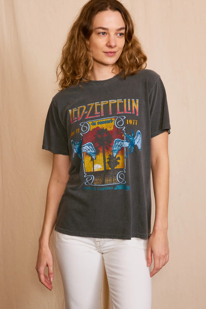 Led Zeppelin Inglewood Sunkissed Womens Tee Shirt Vintage Black