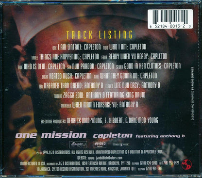 Capleton Anthony B One Mission Music CD