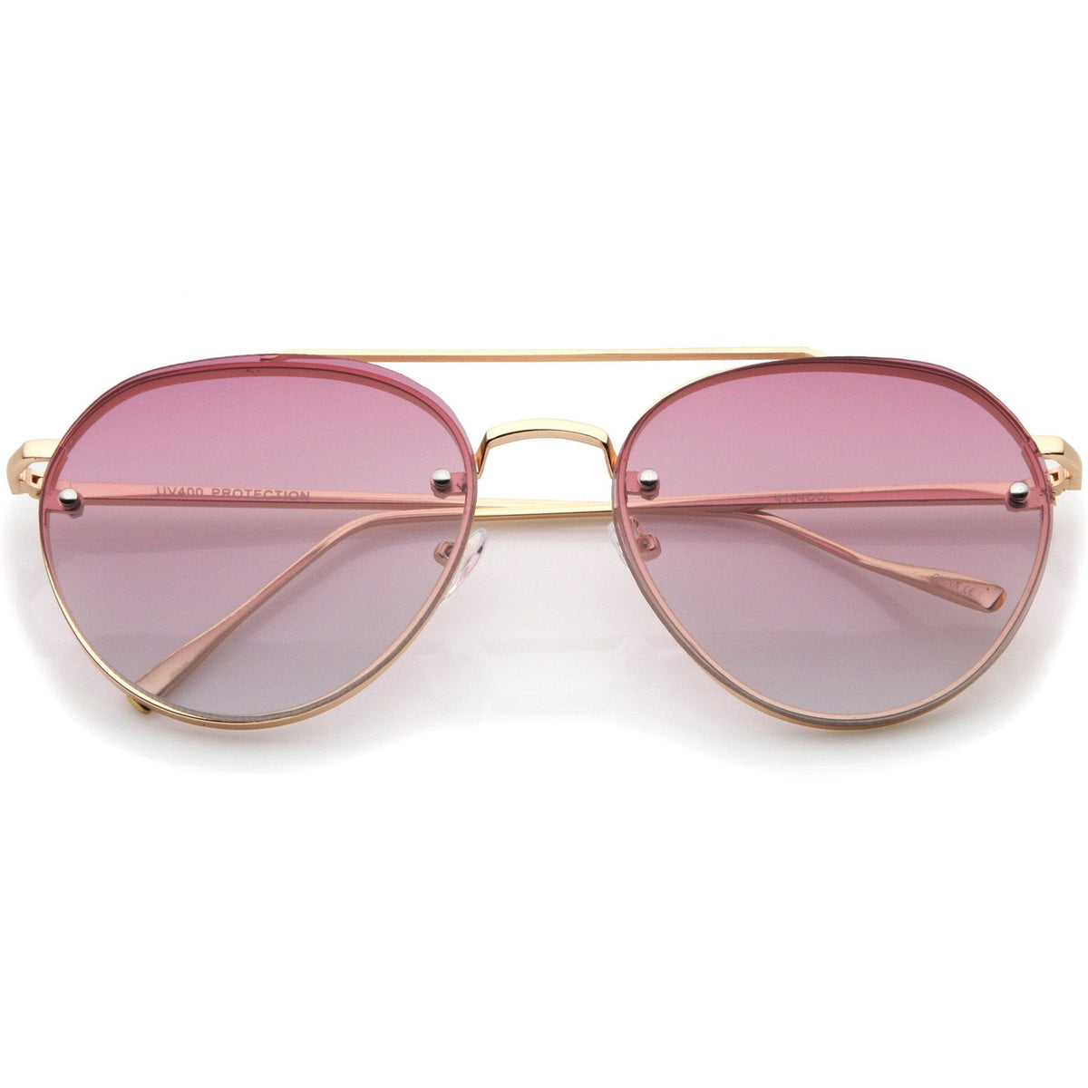 Retro Modern Gradient Flat Lens Aviator Sunglasses A824
