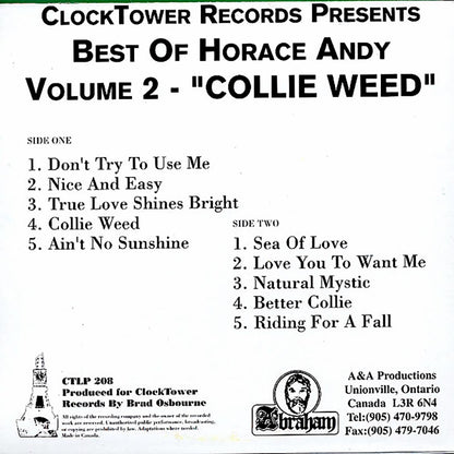 Horace Andy - Best Of Volume 2: Collie Weed Vinyl Record