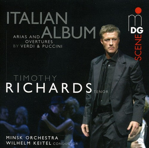 the album cover for Timothy Richards - Italian Album: Arias & Overtures from la Traviata