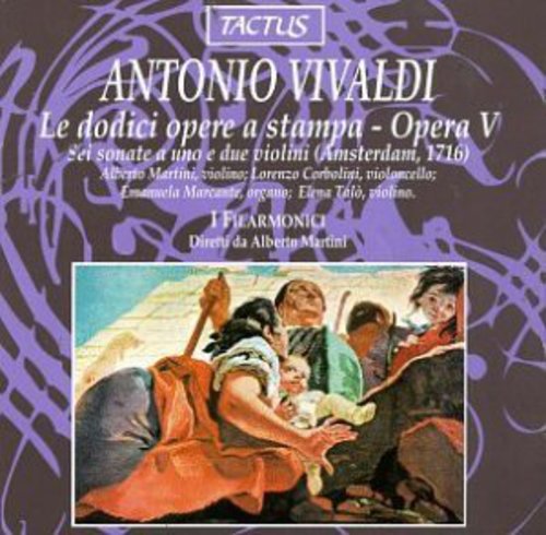 the album cover for Alberto Martini - Sonatas for 1 & 2 Violins Op 5