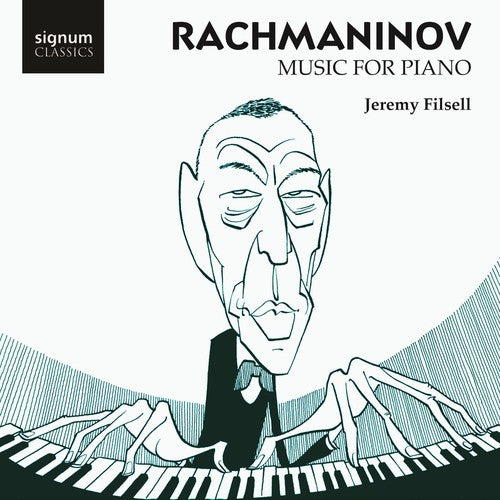 the album cover for Jeremy Filsell - Rachmaninoff Music for Piano
