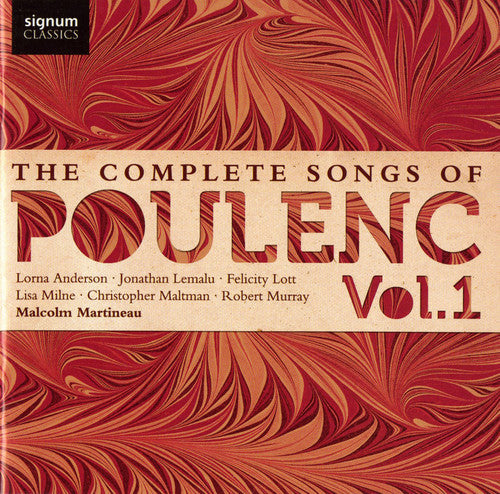 Poulenc / Milne / Anderson / Murray / Lott - Complete Songs 1 - Music CD