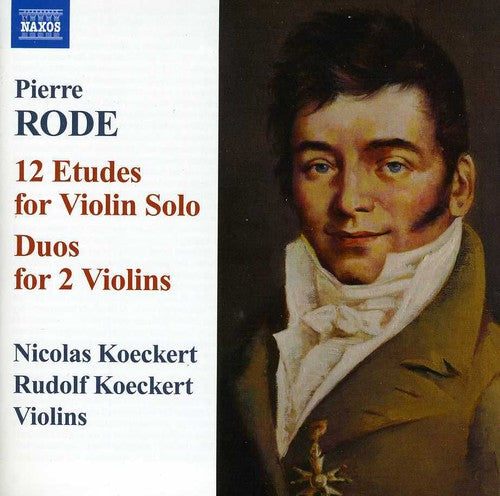 the album cover for Nicolas Koeckert - 12 Etudes for Violin Solo / Duos for 2 Violins