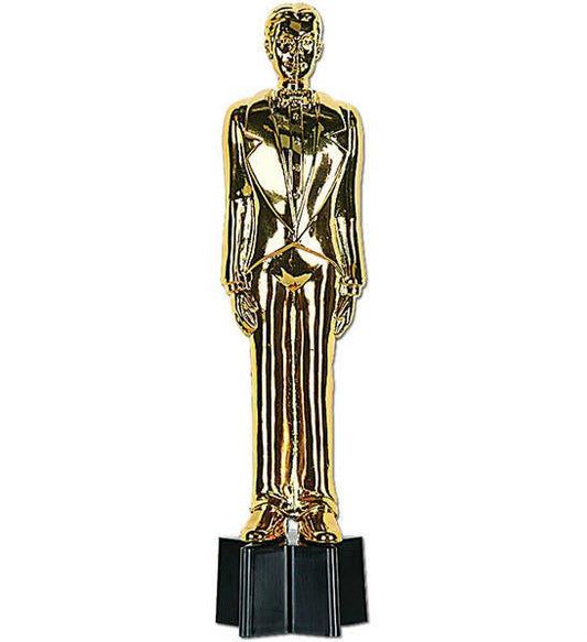 Gold Plastic Awards Night Male Statuette 9'' Prop Statue