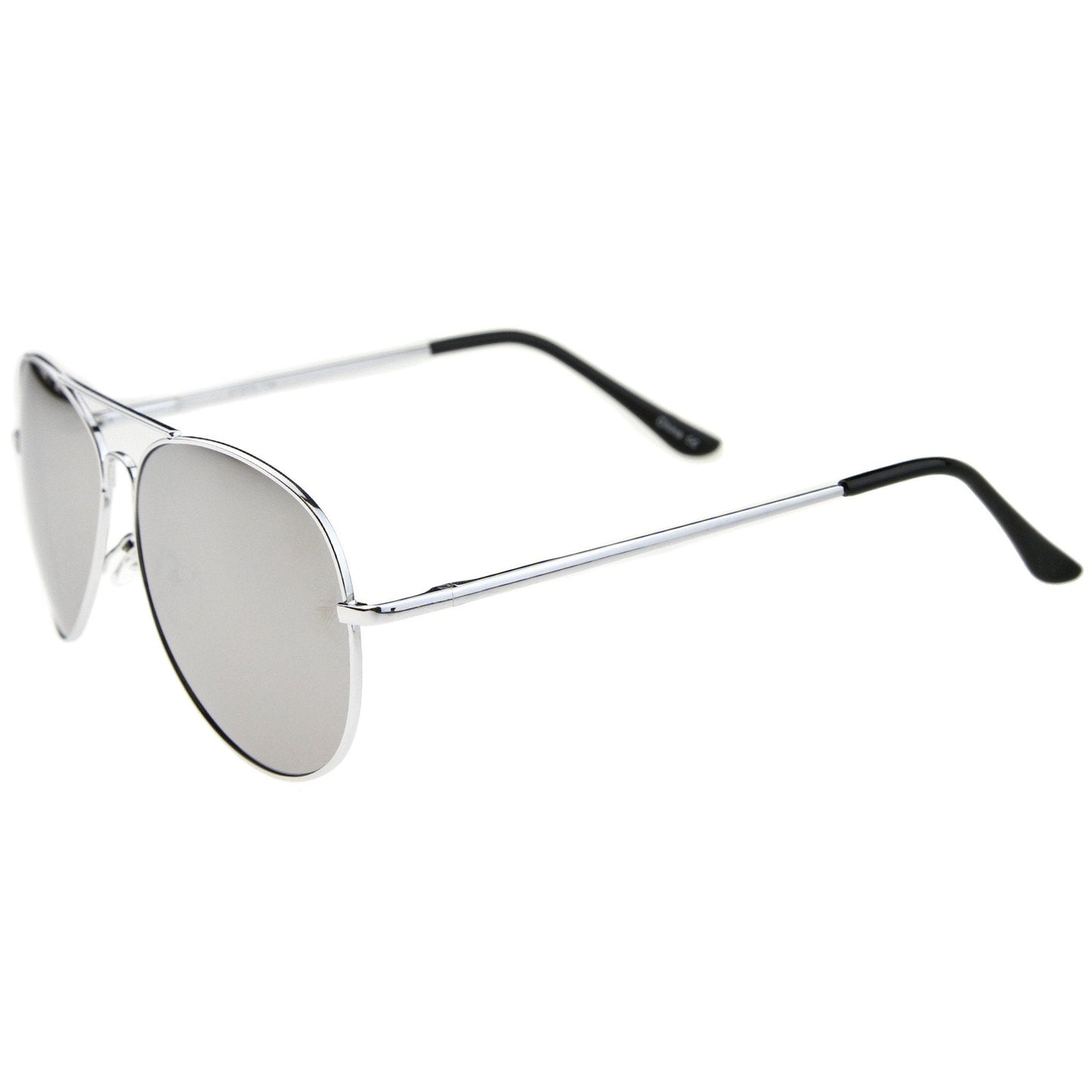 Premium Military Mirrored Lens Metal Aviator Sunglasses 1375 58mm