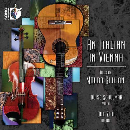 the album cover for Louise Schulman - Italian in Vienna: Duos By Mauro Giuliani