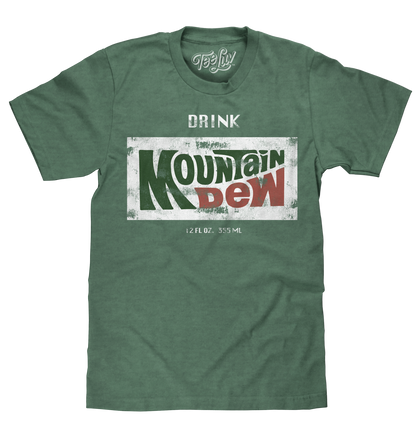 Drink Mountain Dew Logo Mens T Shirt Officially Licensed Green
