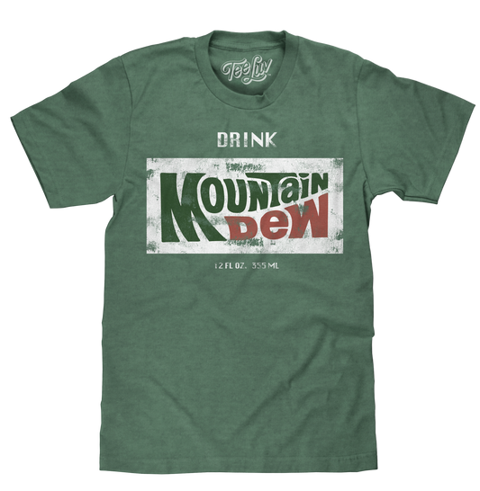 Drink Mountain Dew Logo Mens T Shirt Officially Licensed Green