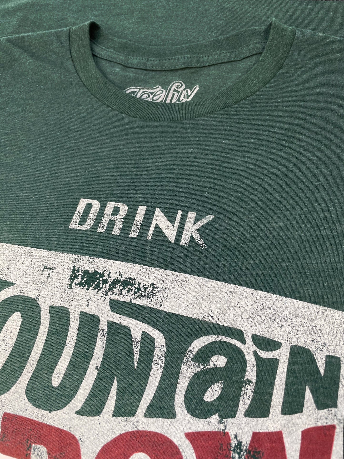 Drink Mountain Dew Logo Mens T Shirt Officially Licensed Green