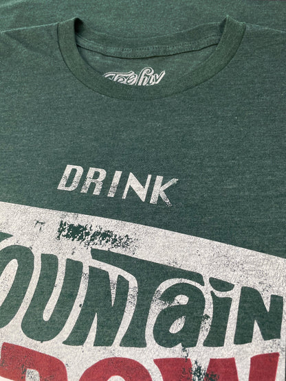 Drink Mountain Dew Logo Mens T Shirt Officially Licensed Green