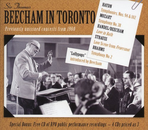 the album cover for SIR THOMAS BEECHAM - Beecham in Toronto