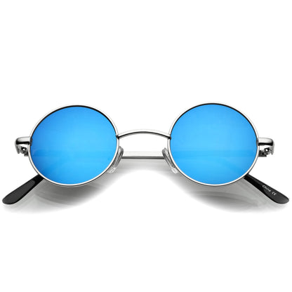 Retro Lennon Style Round Circle Metal Mirror Lens Sunglasses 1408