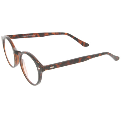 Vintage European Clear Lens Small Round Glasses 8403