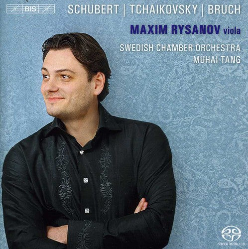 the album cover for Maxim Rysanov - Maxim Rysanov Plays Schubert, Tchaikovsky, Bruch