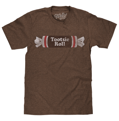 Tootsie Roll Logo Mens T Shirt Officially Licensed Brown