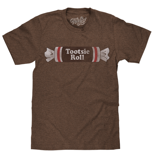 Tootsie Roll Logo Mens T Shirt Officially Licensed Brown