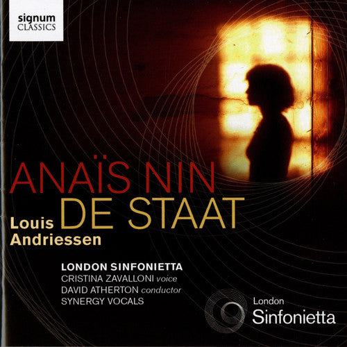 the album cover for London Sinfonietta, Cristina Zavalloni, David Atherton, Synergy Vocals - Anais Nin de Staat