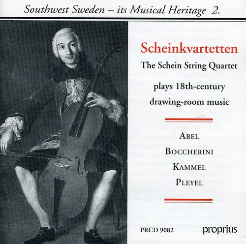 the album cover for Abel / Schein String Quartet - 18th Century Drawing-Room