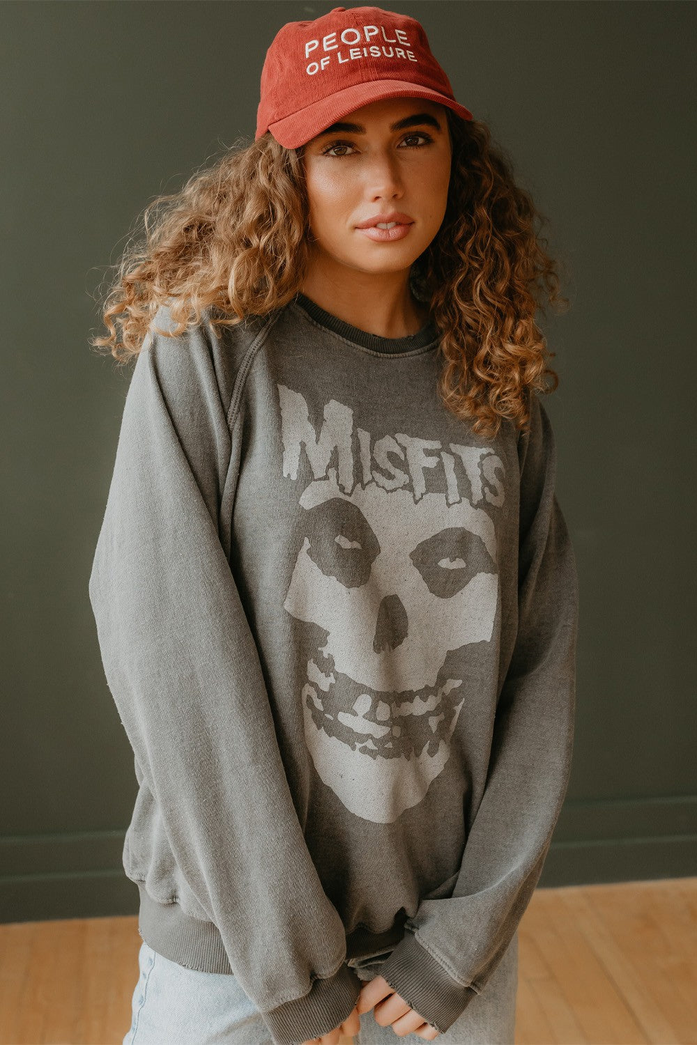 Misfits Womens Crewneck Sweatshirt Vintage Black Officially Licensed