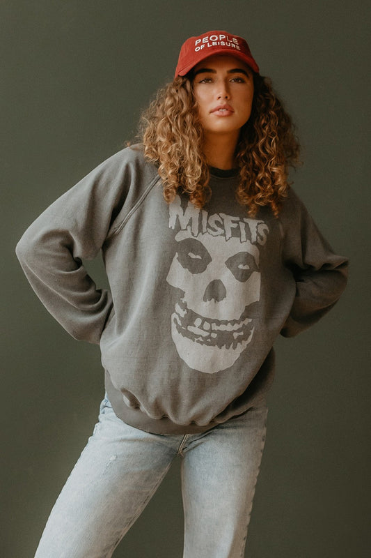Misfits Womens Crewneck Sweatshirt Vintage Black Officially Licensed