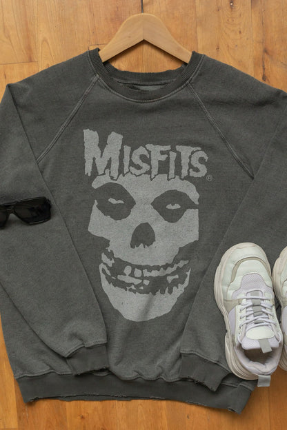 Misfits Womens Crewneck Sweatshirt Vintage Black Officially Licensed