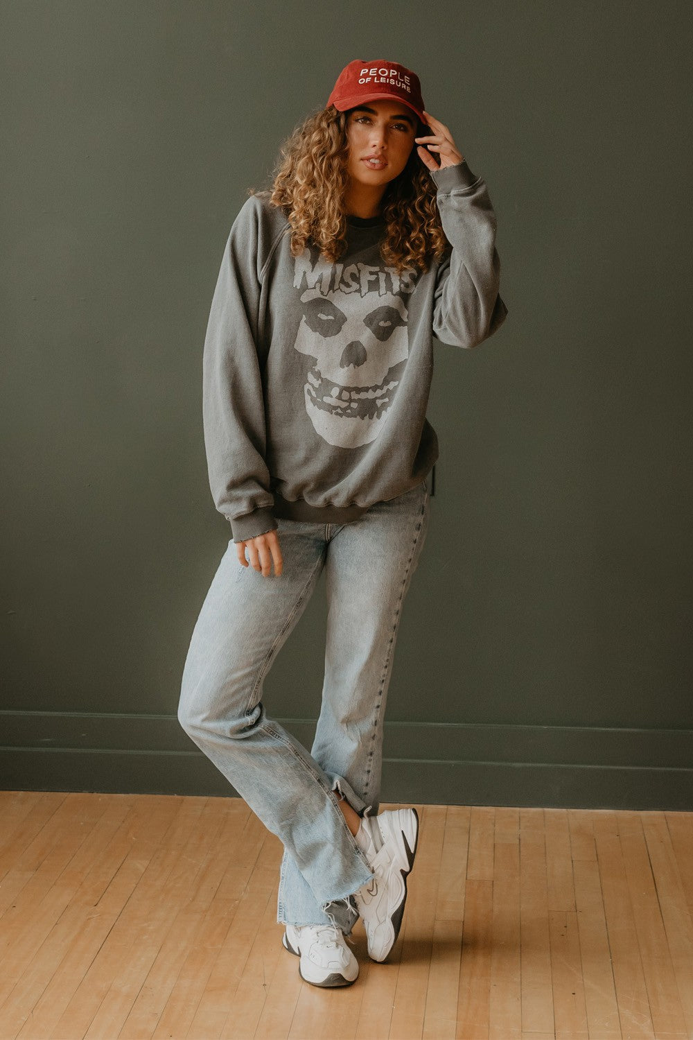 Misfits Womens Crewneck Sweatshirt Vintage Black Officially Licensed